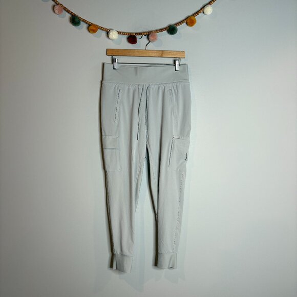 Athleta Sutton Jogger Pant Lightweight Cargo Light Grey - Picture 2 of 6